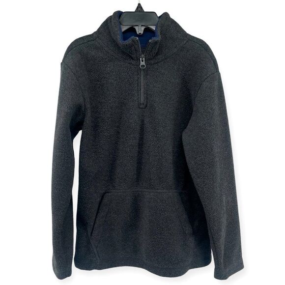 The Children’s Place Boy’s Gray Glacier Fleece Half Zip Pullover Sweater 5/6 - Picture 1 of 10